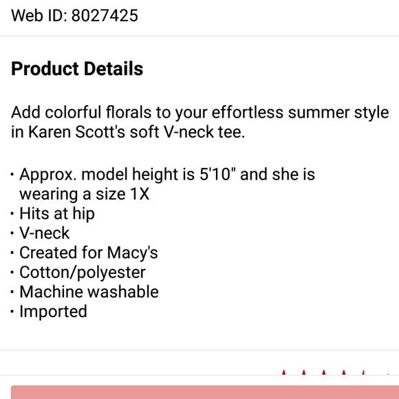 New Karen Scott Plus Citrus Luxe T-Shirt - Picture 3 of 3